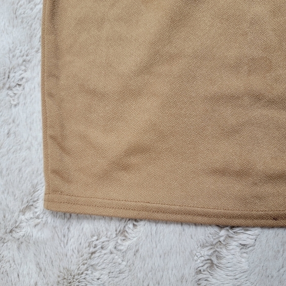 PLT Pretty Little Thing Tan Brown Sleeveless V Neck Diamond Back Dress Sz 2 - Picture 4 of 12